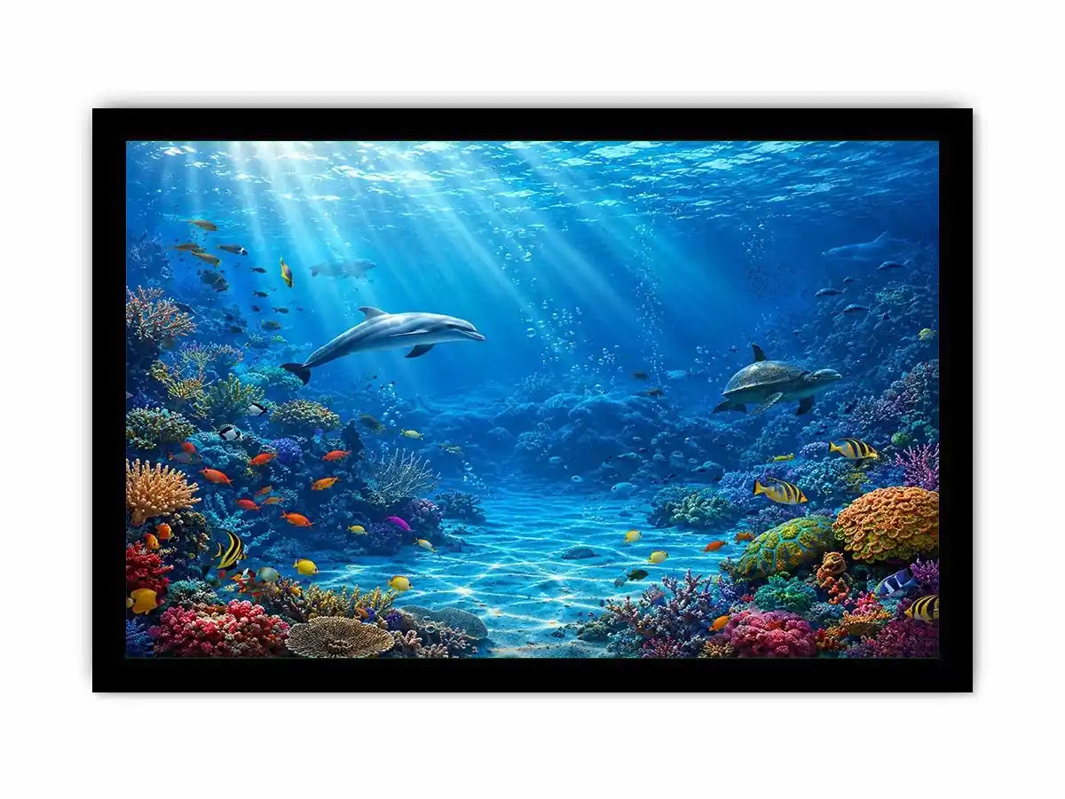 Dolphin Underwater I Canvas Print