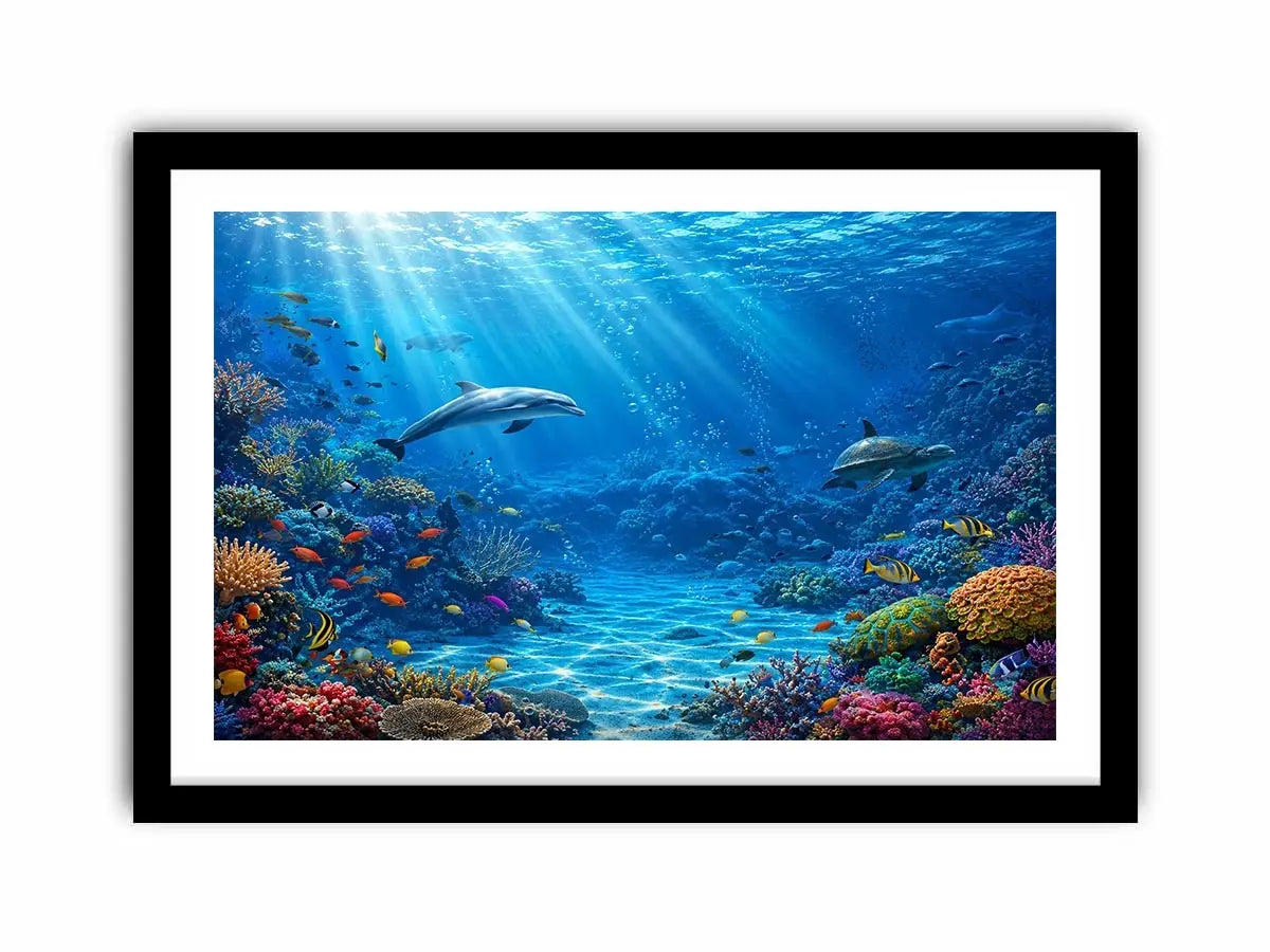 Dolphin Underwater I Canvas Print