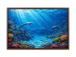 Dolphin Underwater I Canvas Print
