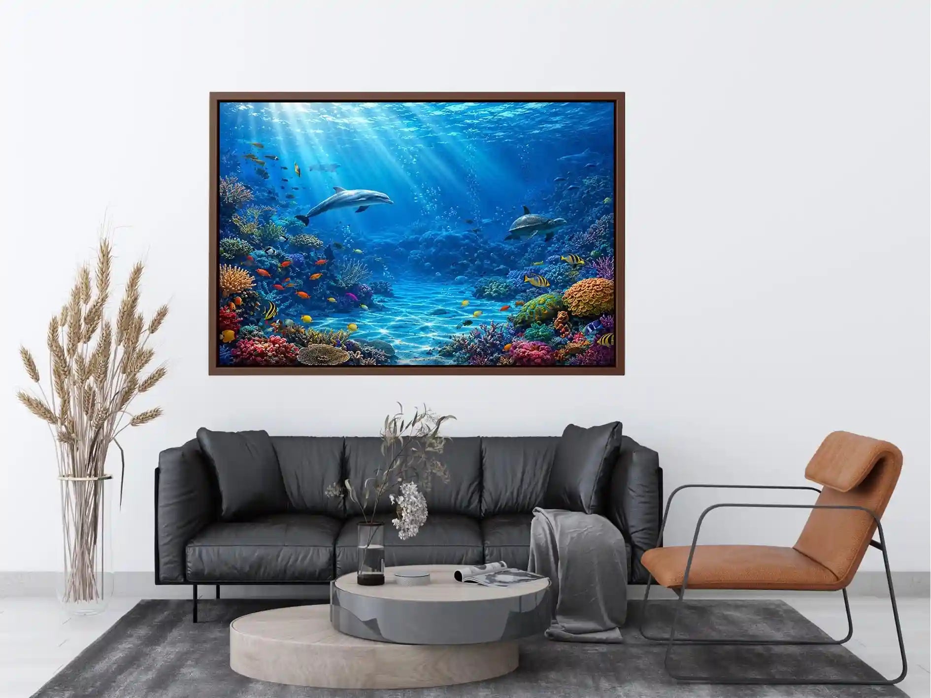 Dolphin Underwater I Canvas Print