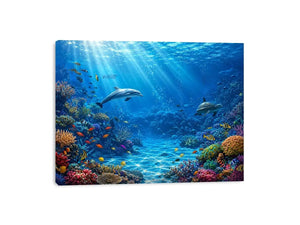 Dolphin Underwater I Canvas Print