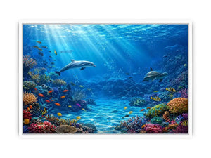 Dolphin Underwater I Canvas Print