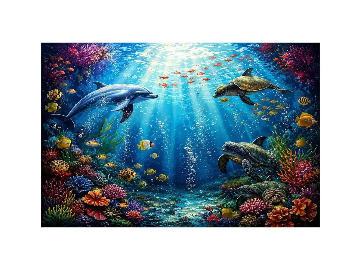 Underwater Dolphin I Canvas Print