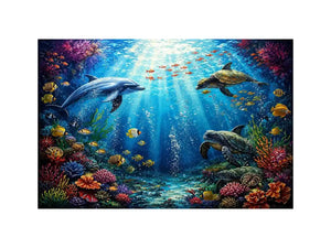 Underwater Dolphin I Canvas Print