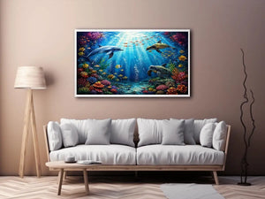 Underwater Dolphin I Canvas Print