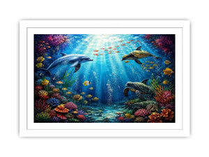 Underwater Dolphin I Canvas Print