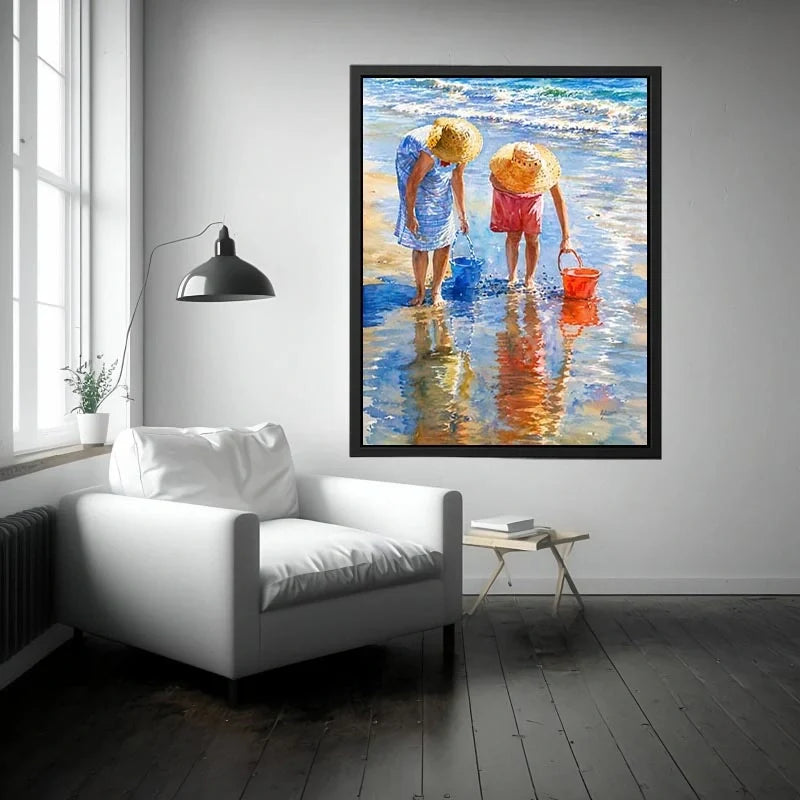 Feeding Fish Canvas Print