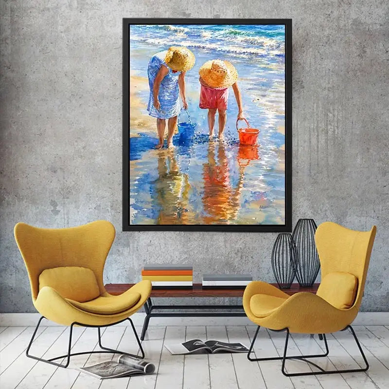 Feeding Fish Canvas Print