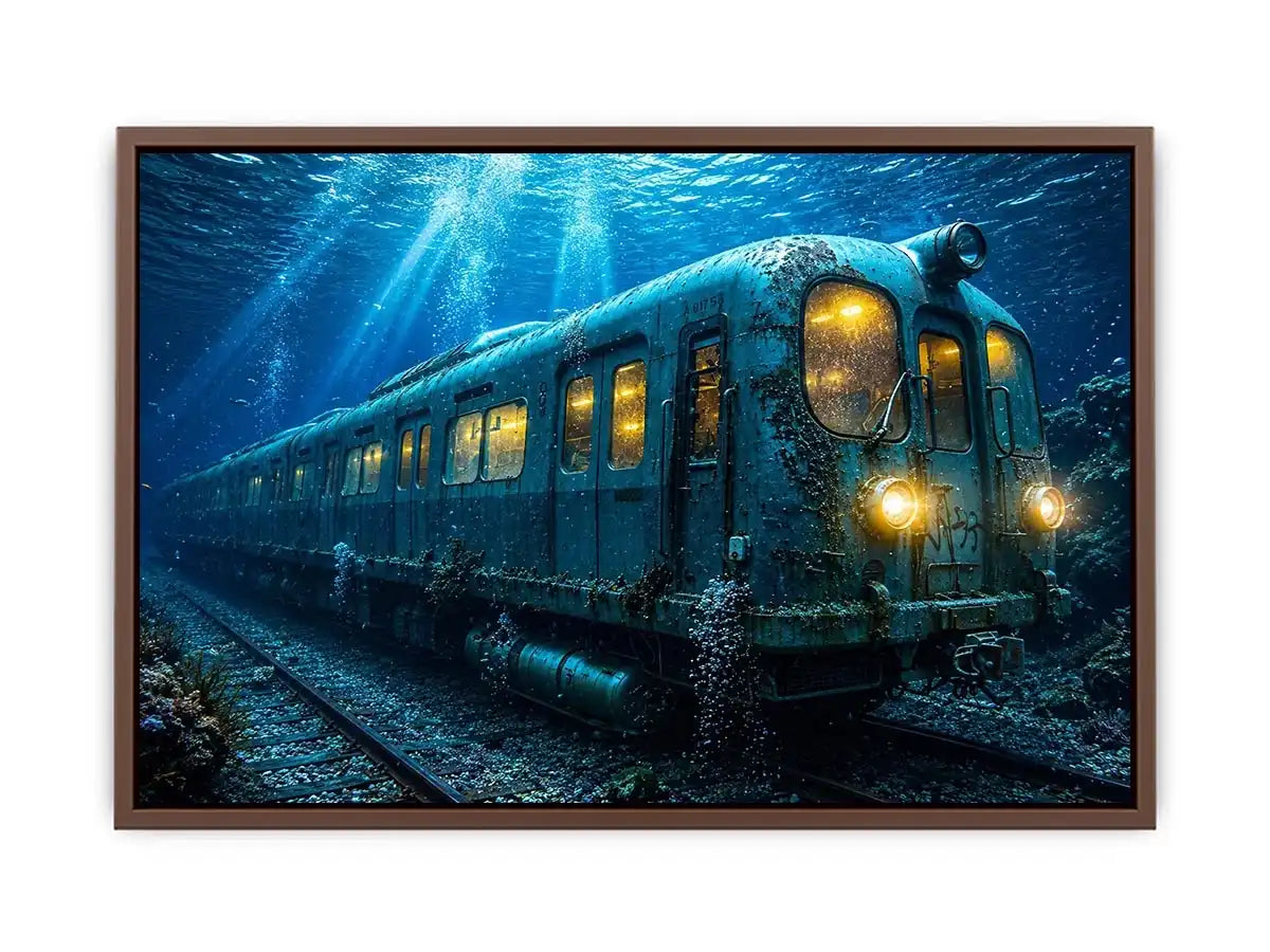 Underwater Train Canvas Print
