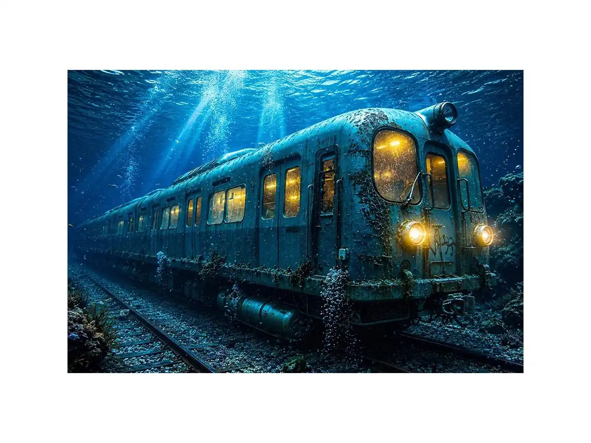 Underwater Train Canvas Print