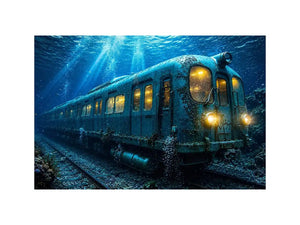 Underwater Train Canvas Print