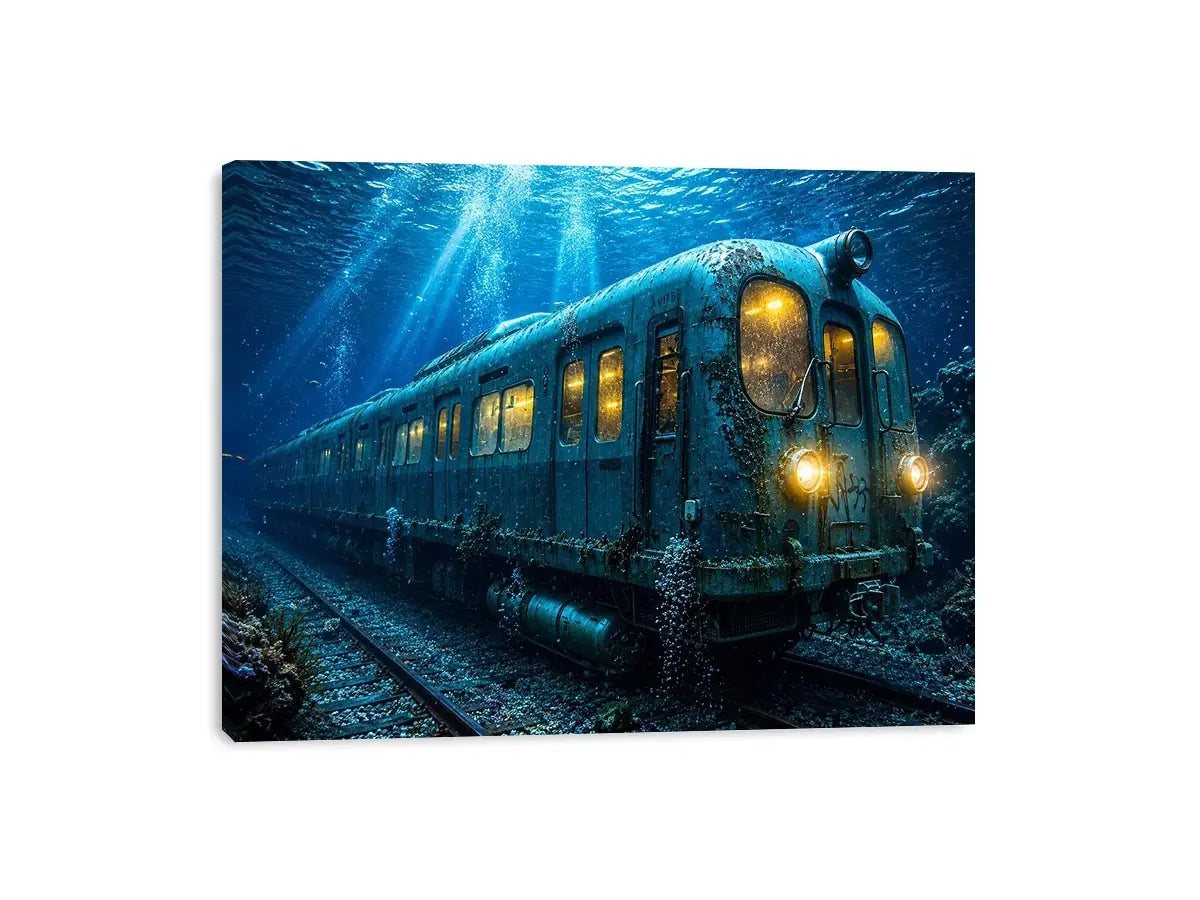Underwater Train Canvas Print