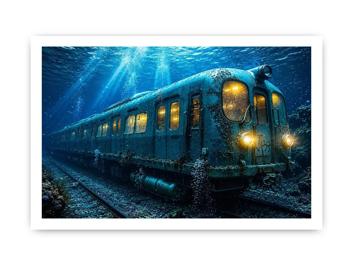 Underwater Train Canvas Print