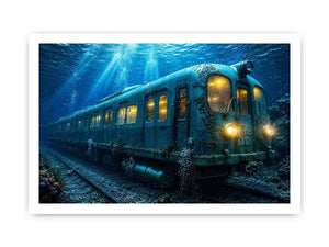 Underwater Train Canvas Print