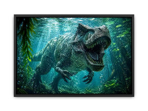 Underwater Dinosaur Canvas Print