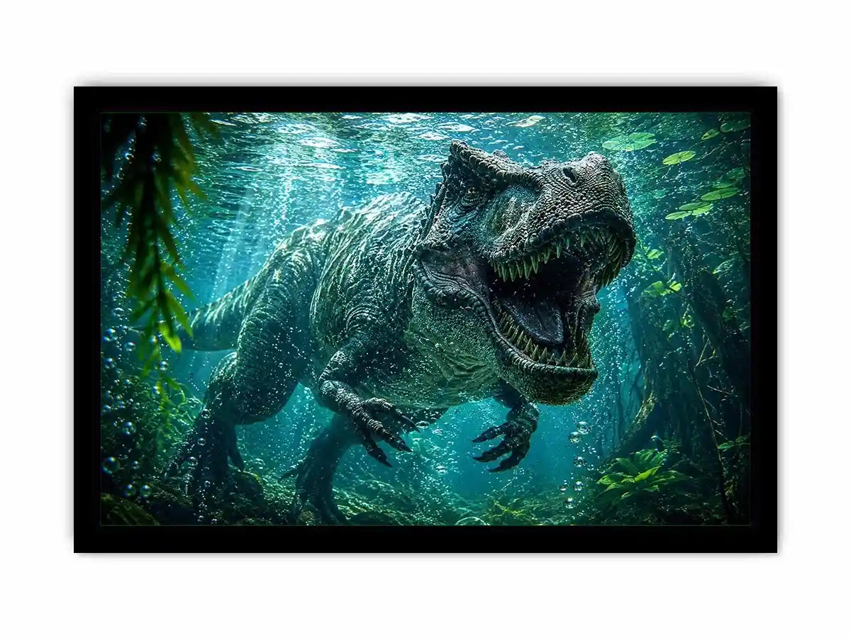 Underwater Dinosaur Canvas Print