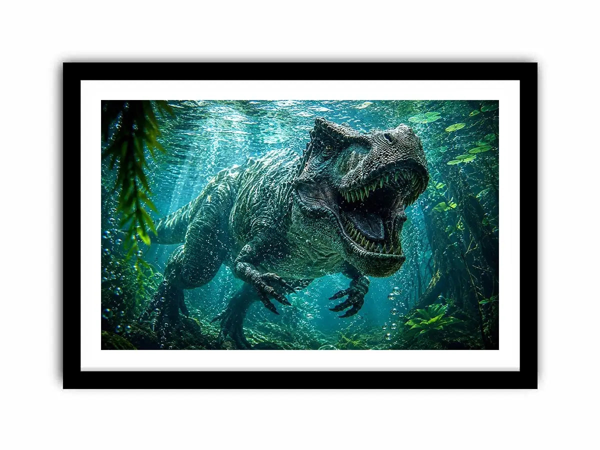 Underwater Dinosaur Canvas Print