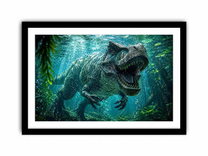 Underwater Dinosaur Canvas Print