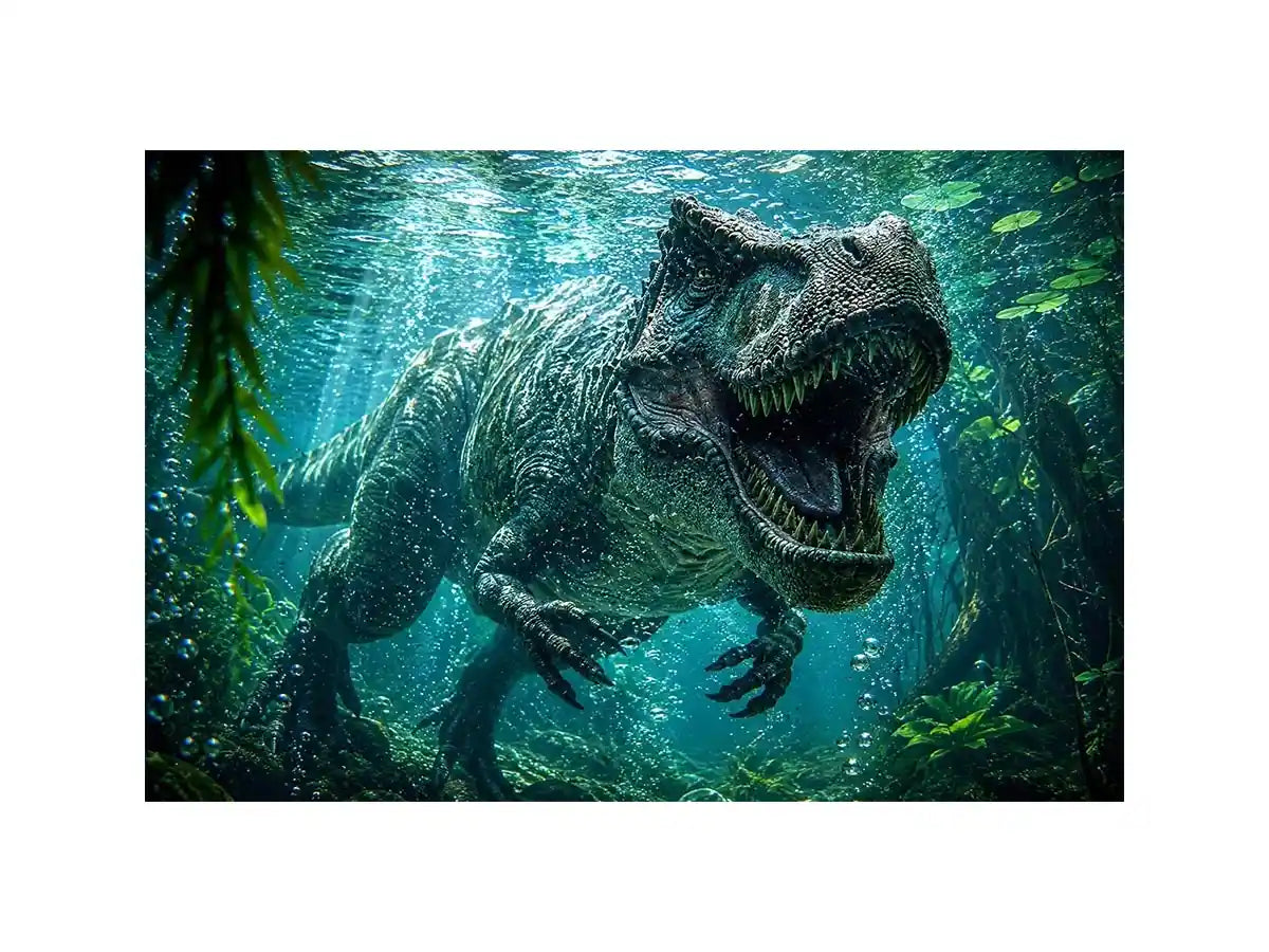 Underwater Dinosaur Canvas Print