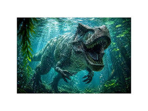 Underwater Dinosaur Canvas Print