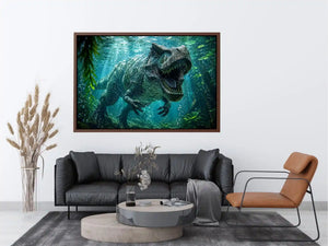 Underwater Dinosaur Canvas Print