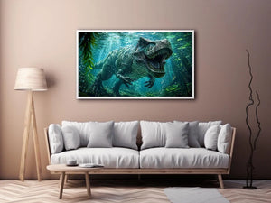Underwater Dinosaur Canvas Print