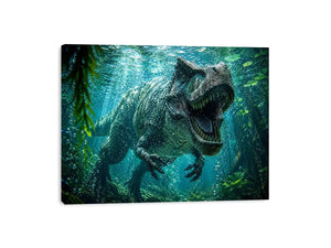 Underwater Dinosaur Canvas Print