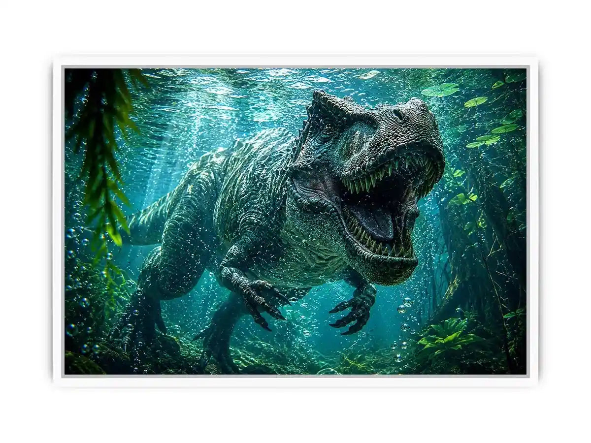 Underwater Dinosaur Canvas Print