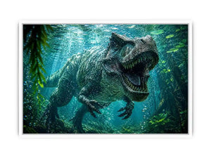 Underwater Dinosaur Canvas Print