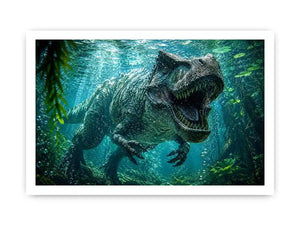 Underwater Dinosaur Canvas Print