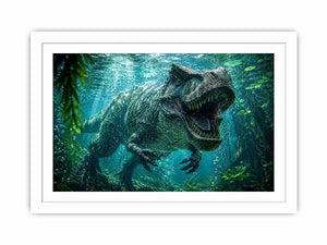 Underwater Dinosaur Canvas Print