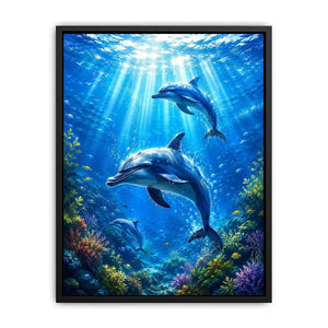 Dolphin Underwater II Canvas Print
