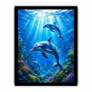 Dolphin Underwater II Canvas Print