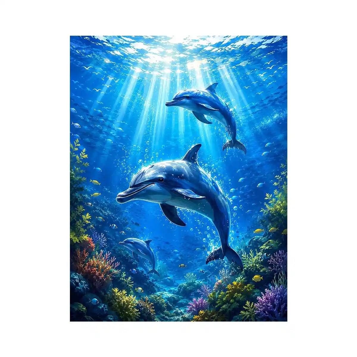 Dolphin Underwater II Canvas Print