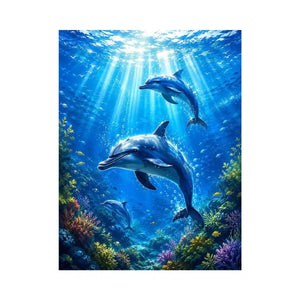 Dolphin Underwater II Canvas Print