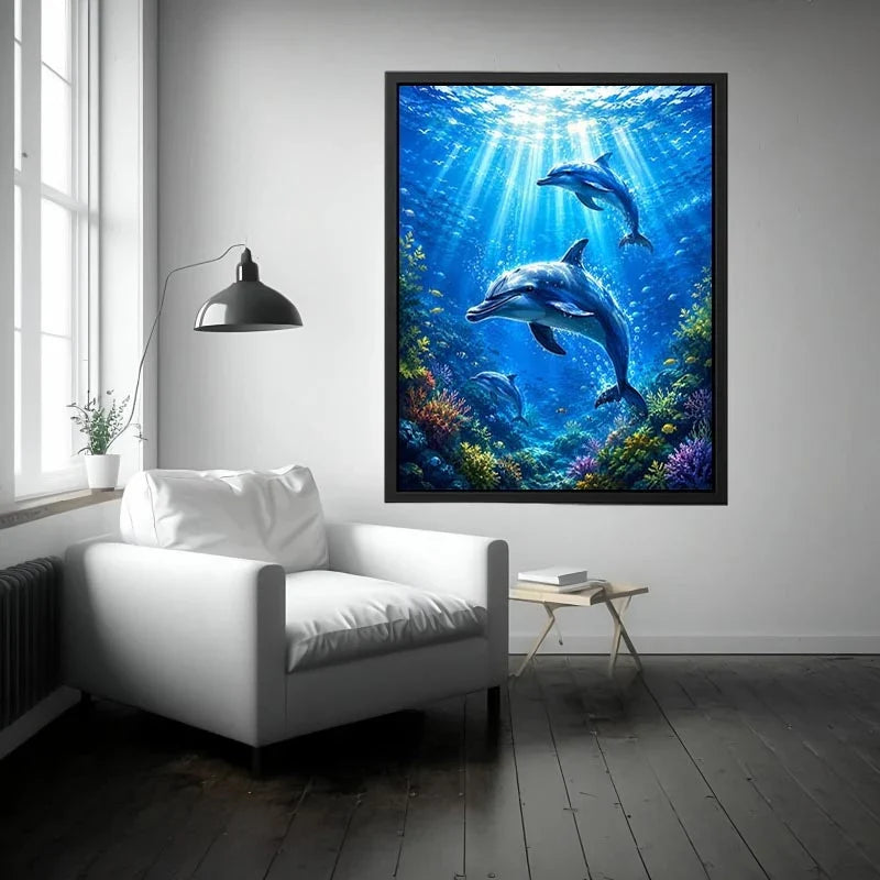 Dolphin Underwater II Canvas Print