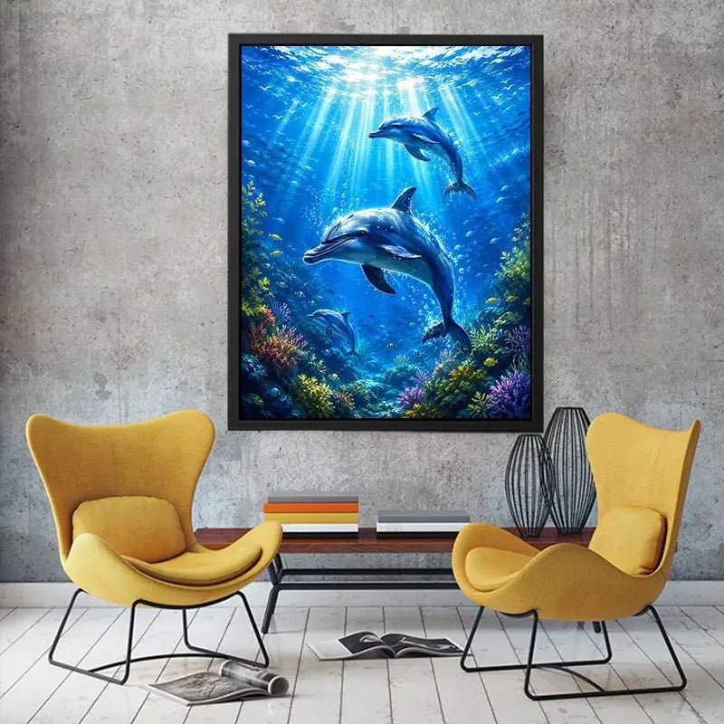 Dolphin Underwater II Canvas Print