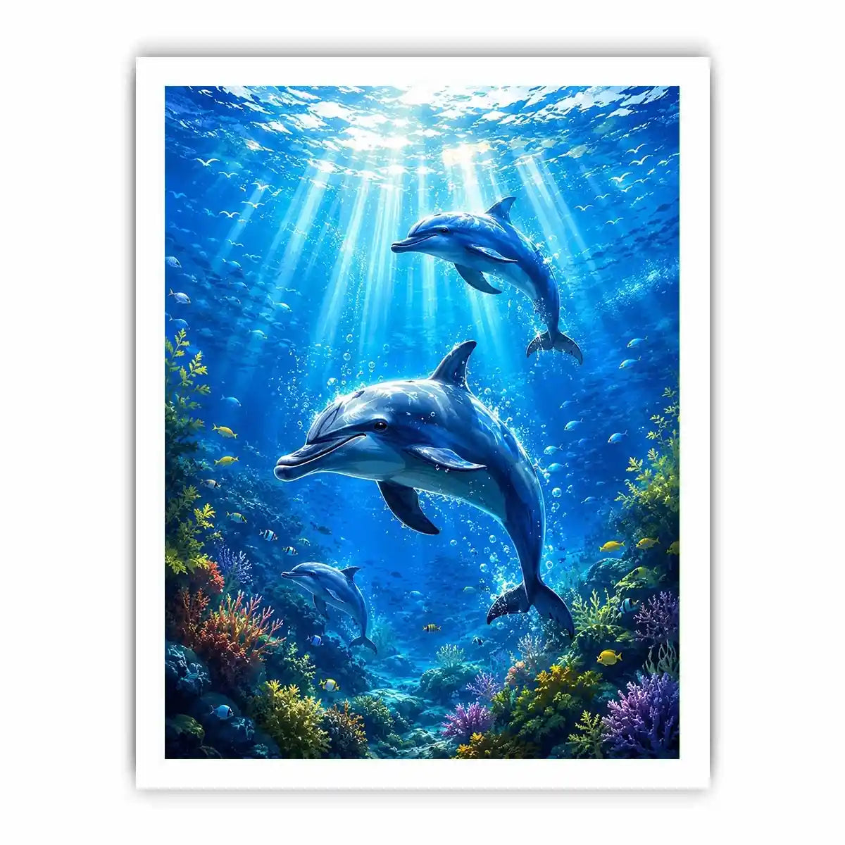 Dolphin Underwater II Canvas Print