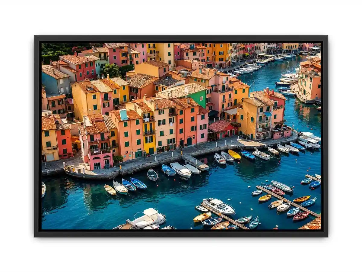 Italy beach town Canvas Print