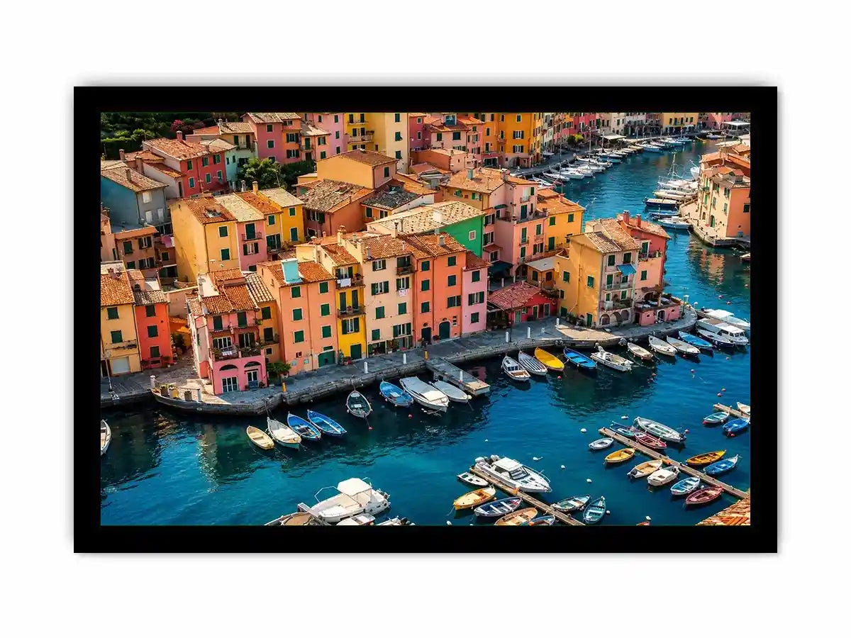 Italy beach town Canvas Print