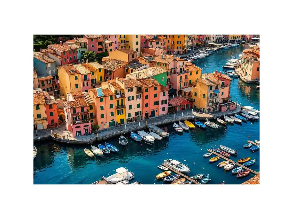 Italy beach town Canvas Print