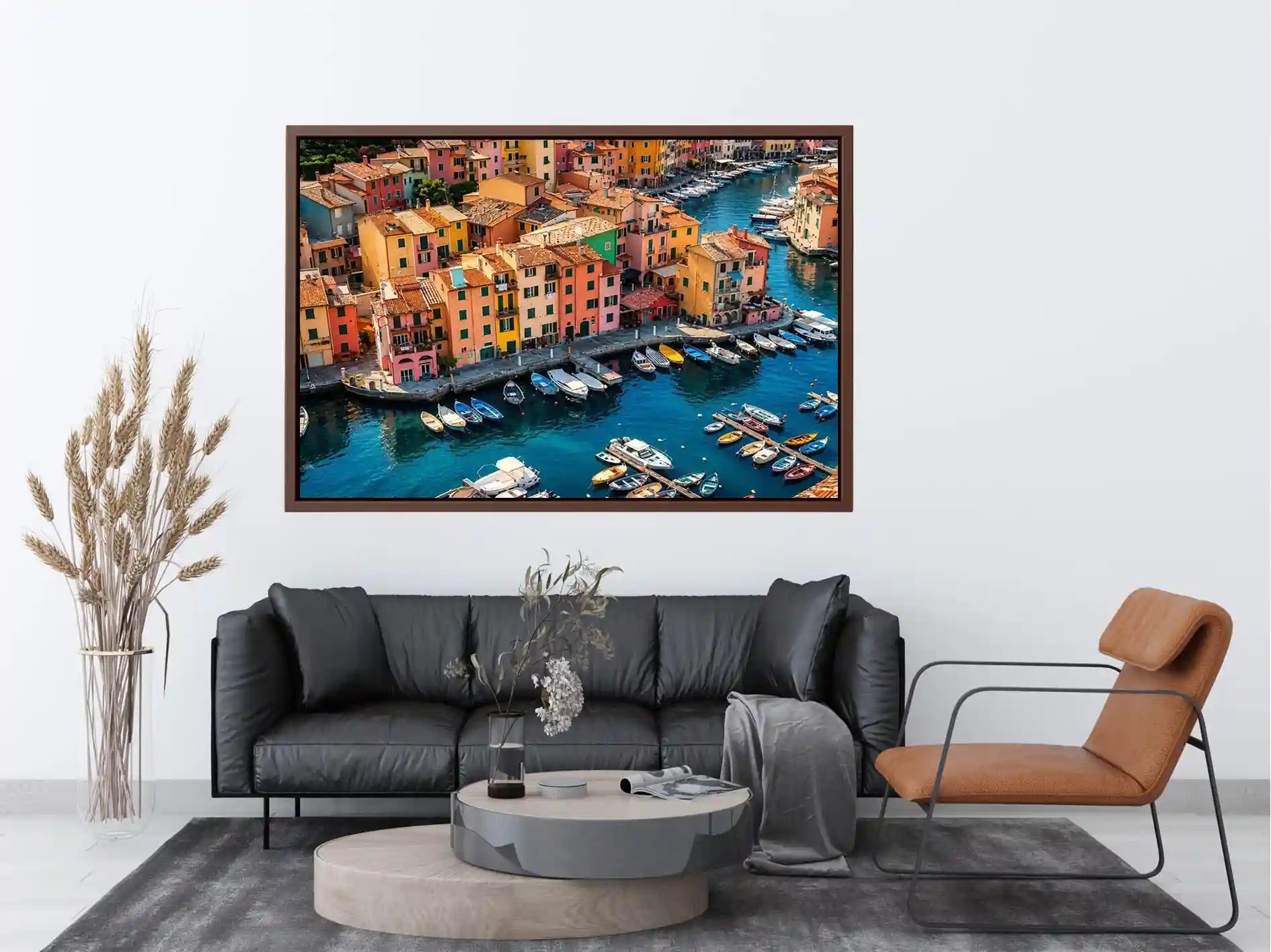 Italy beach town Canvas Print