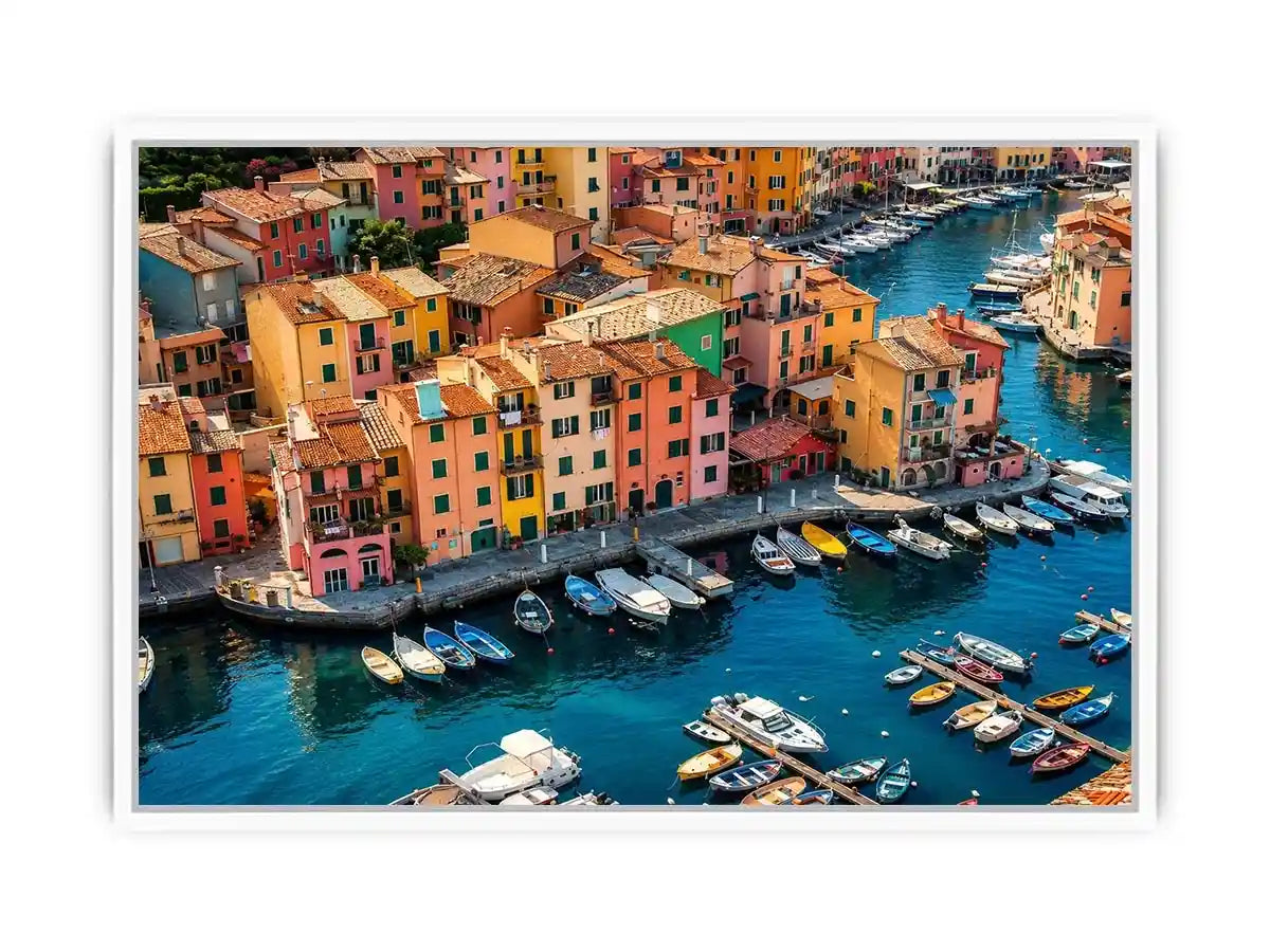 Italy beach town Canvas Print