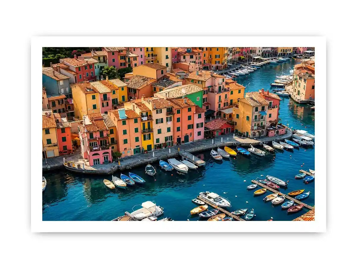 Italy beach town Canvas Print