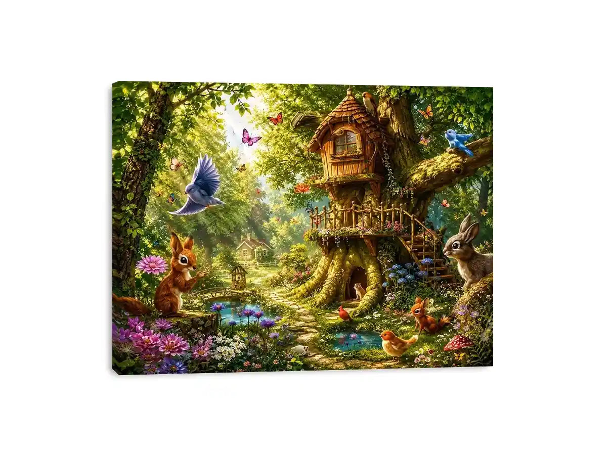 Magical Forest kids nursery Canvas Print