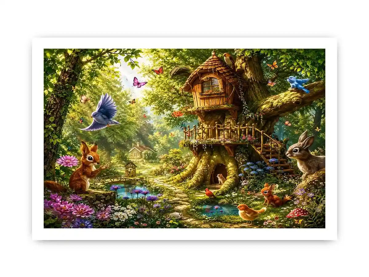 Magical Forest kids nursery Canvas Print