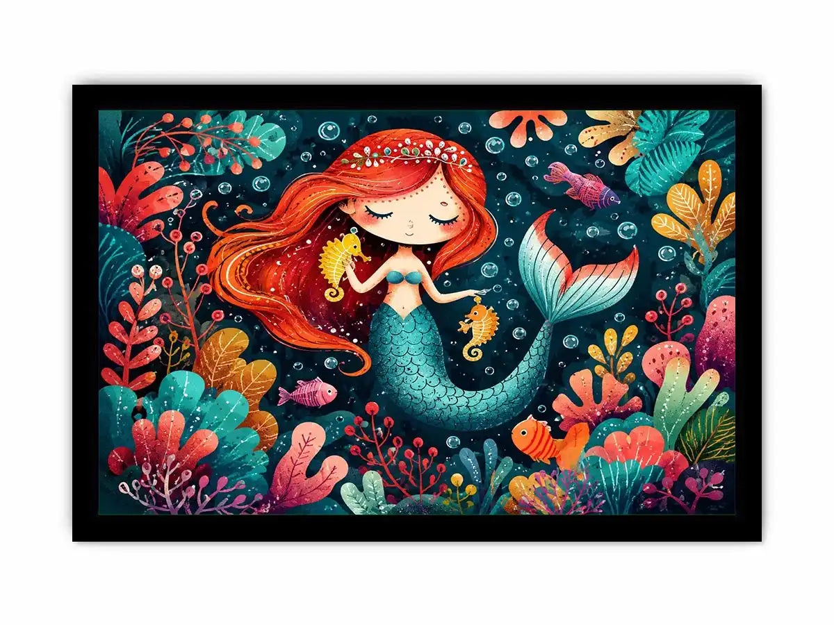 Mermaid Junior kids nursery Canvas Print
