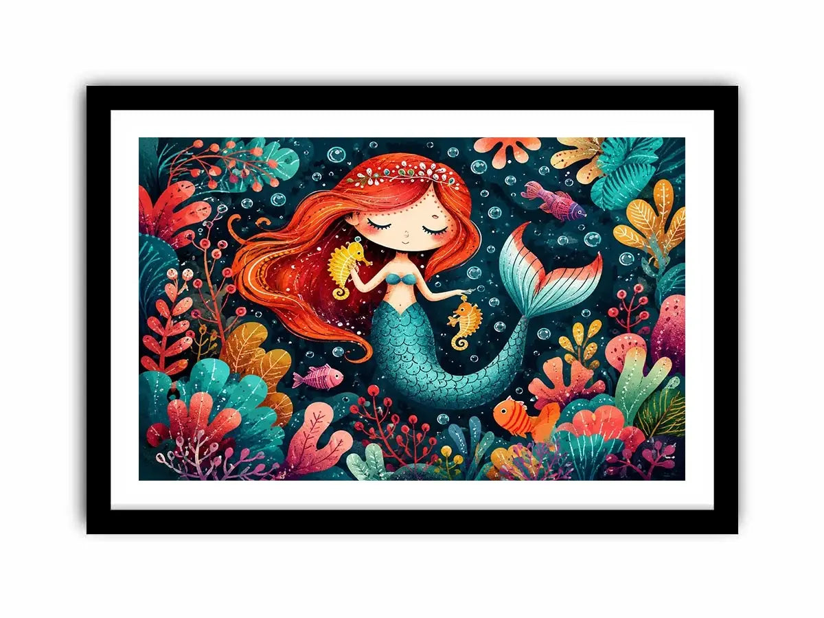 Mermaid Junior kids nursery Canvas Print