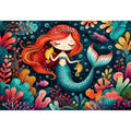 Mermaid Junior kids nursery Canvas Print