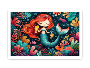 Mermaid Junior kids nursery Canvas Print